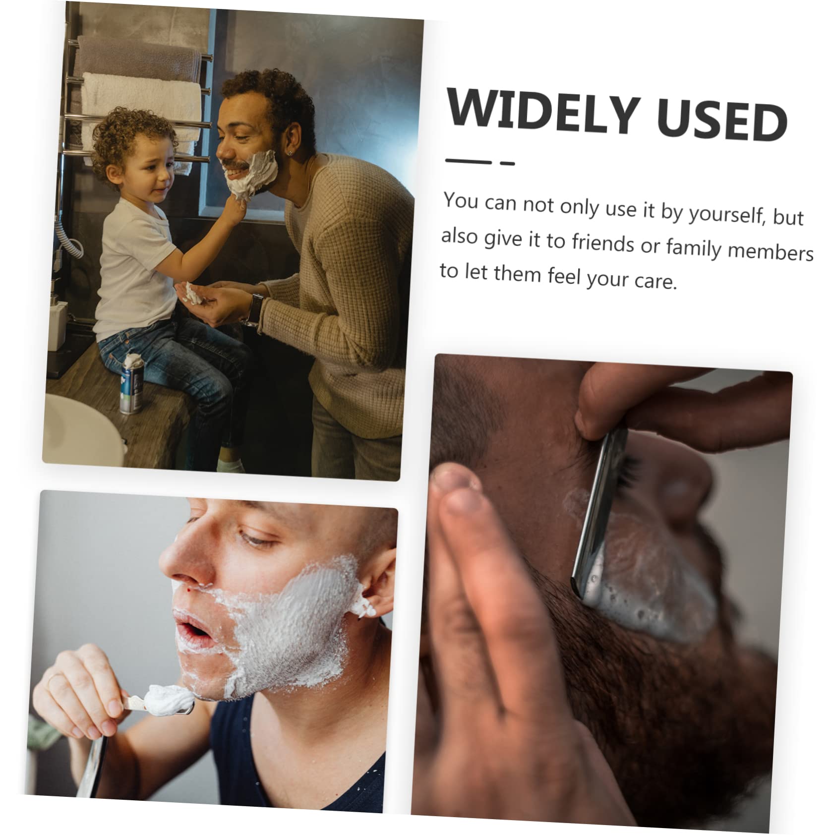 BELLIFFY 3pcs Professional Shaving Bowl Double Layer Stainless Steel Shaving Mug Heat-preserving Men's Cup Men's Accessories