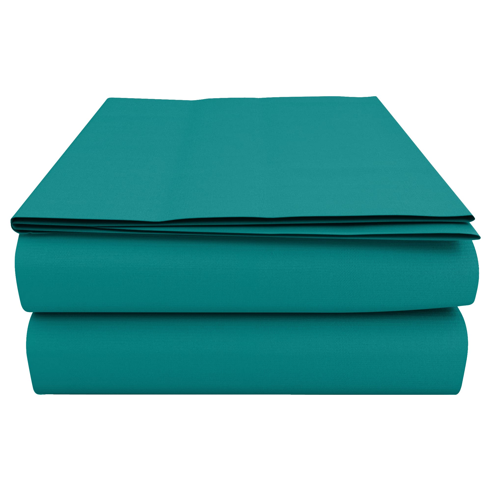 HOME ACE Teal Flat Sheets Double 225CM x 254CM, Polycotton — image 1