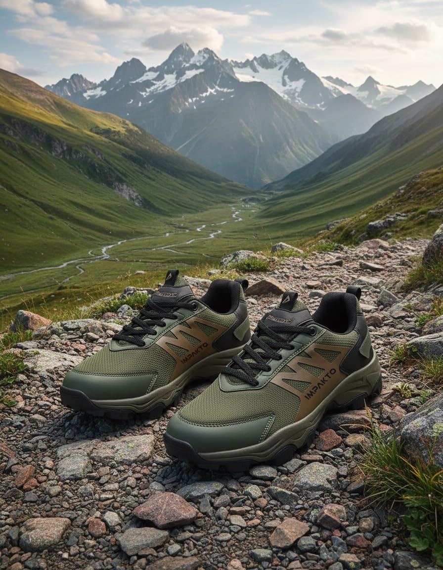 Impakto Mens Edgerunner Rooted Big Toe Box Trekking & Hiking Shoes for Men 4