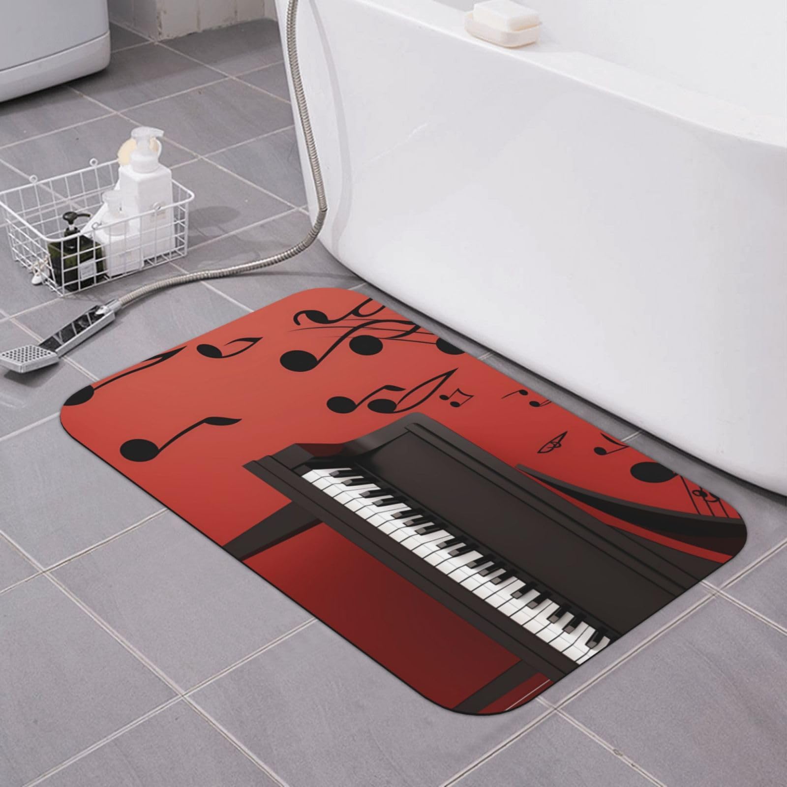 Tapis de bain absorbant BONDIJ paillasson de bureau notes de musique