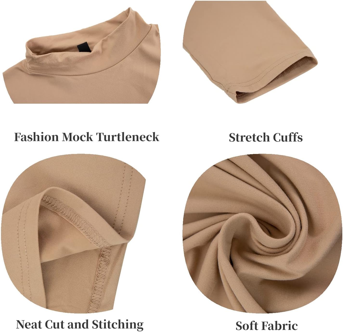 Rela Bota Mens Fashion T-Shirts Mock Turtleneck Undershirts Thermal Underwear Long Sleeve Slim Fit Stretch Basic Pullover - Image 5