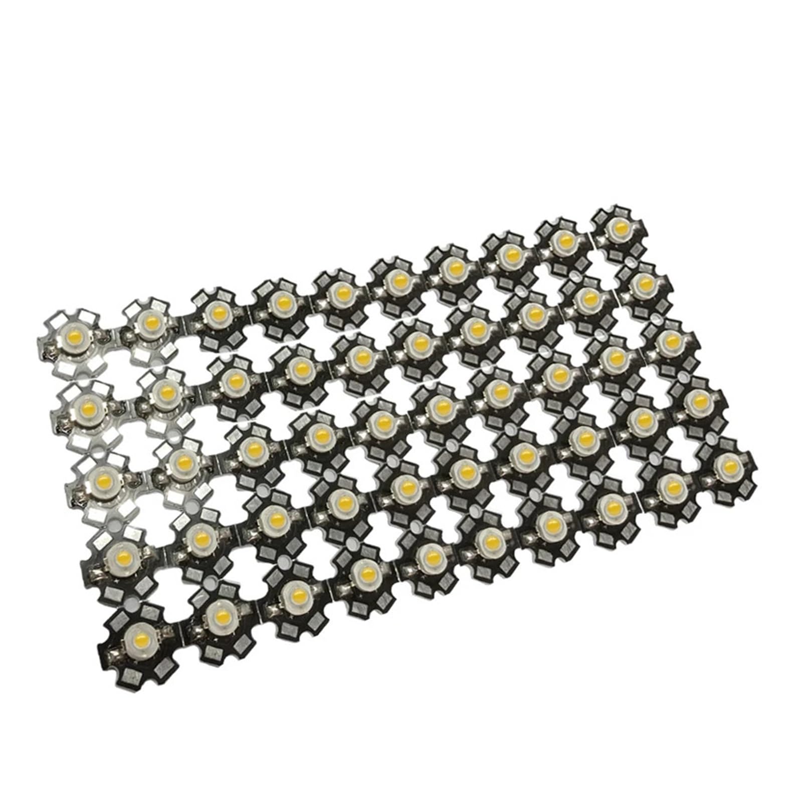 Generico 10-100 pezzi diodi LED ad alta potenza 1W 3W caldo freddo bianco naturale/rosso/verde/blu/blu reale 450 660nm rosso intenso UV con stella da 20 mm(Deep Red 660nm,3W-White PCB x100pcs)