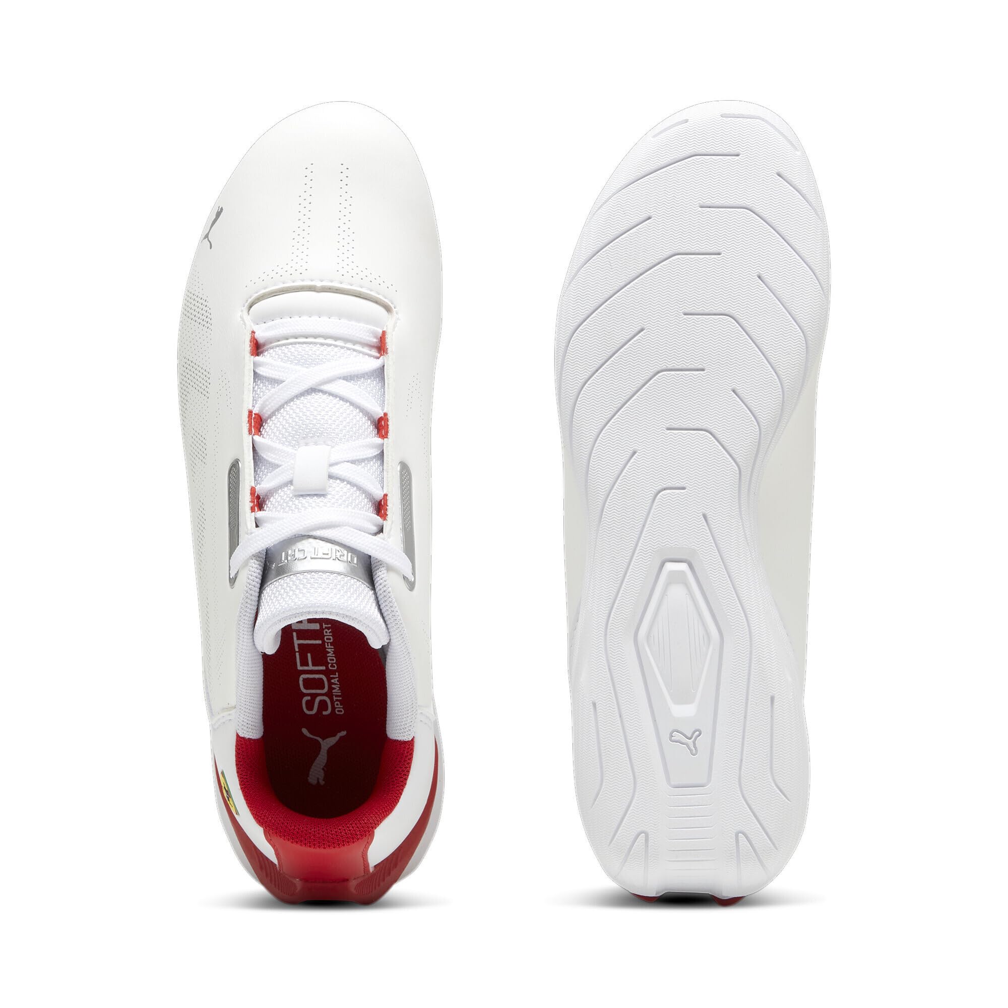 PUMA Zapatillas Scuderia Ferrari Drift Cat Decima 2.0 Niños 38 White Rosso Corsa Red ┃Zapatillas de Motorsport Juvenil Unisex de Ajuste estándar