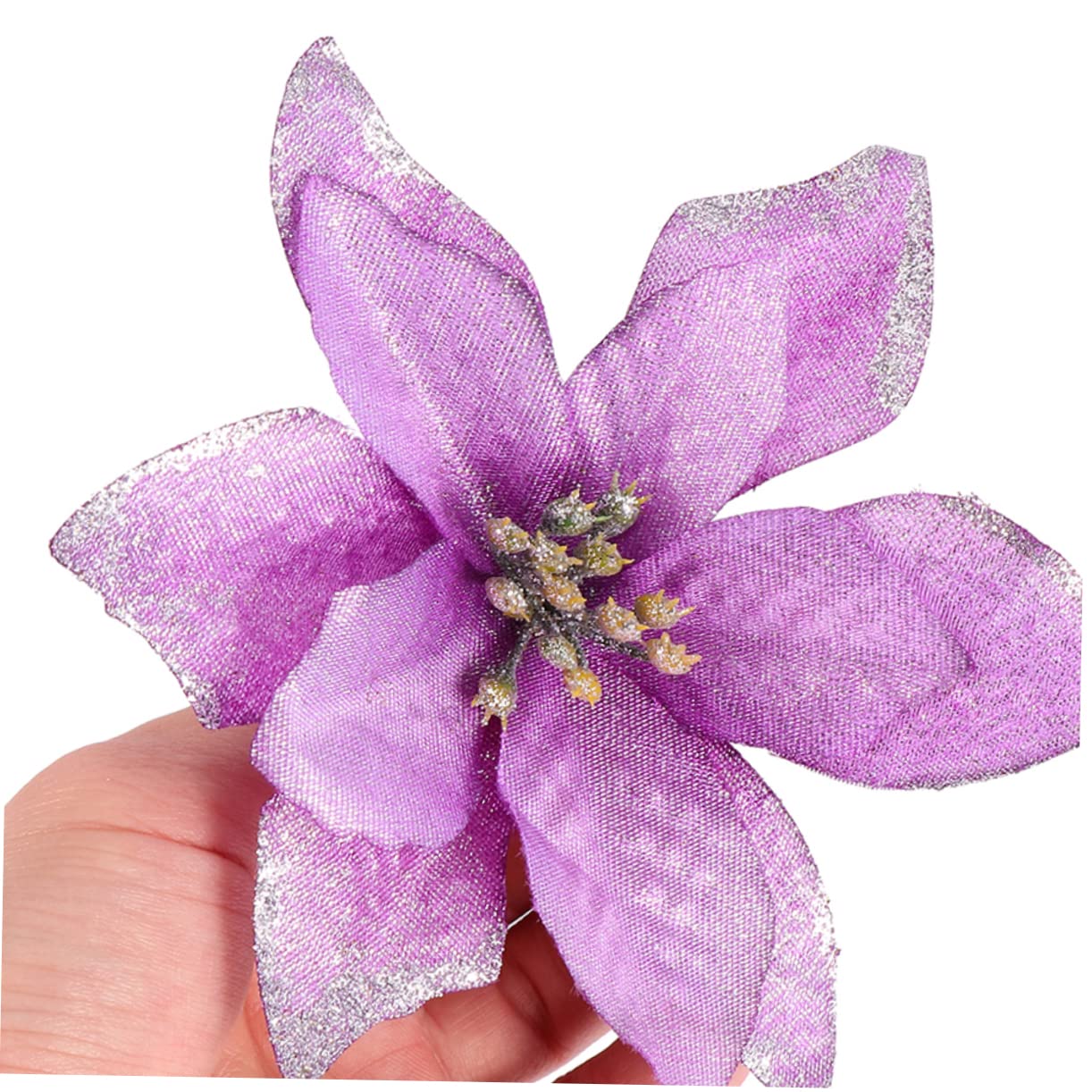 PRETYZOOM 108stücke Künstliche Weihnachtsblumen Für Weihnachtsschmuck Dekoration Von Weihnachtsbaum Hochzeiten Und Festen Handgefertigte Farbenfrohe Poinsettia-Dekorationen