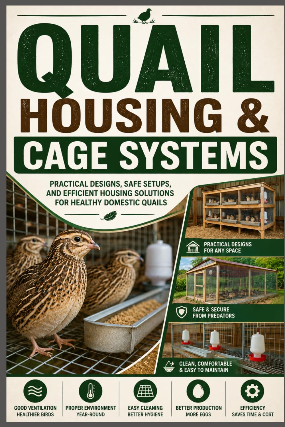 Quail Housing & Cage Systems: Practical Designs, Safe Setups, and Efficient Housing Solutions for Healthy Domestic Quails (Backyard Quail Mastery Series)