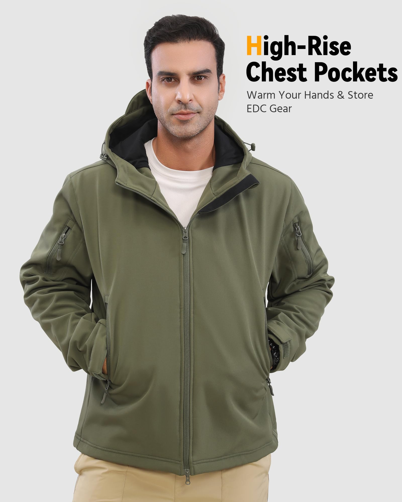 Wulcea Graphene Heated Soft Shell Jacket for Men 12V 18400mAh Large Capacity — view 2