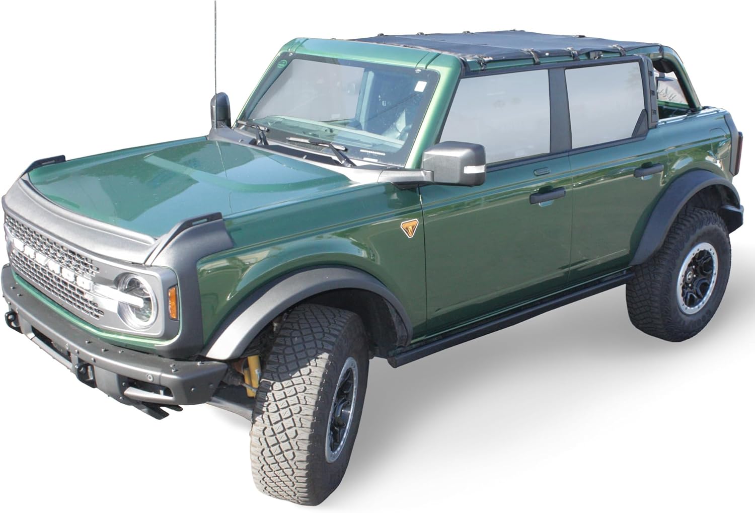 Sierra Offroad Bimini Sunshade Top for 2021 to 2025 Ford Bronco - Black, Vinyl - 4 Door Sun Shade Factory Precision Fit Replacement - Base, Big Bend, Outer Bank Models - Perfect for Outdoor Adventures