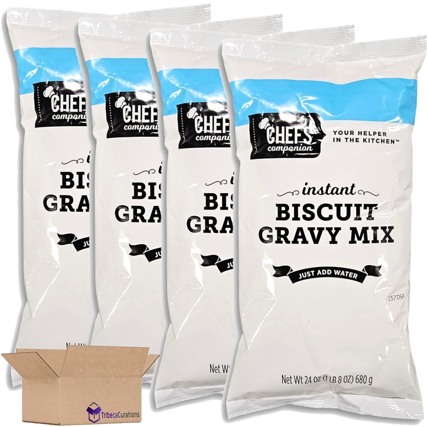 Instant Biscuit Gravy Mix Value Pack Bundled by Tribeca Curations 24 Ounce