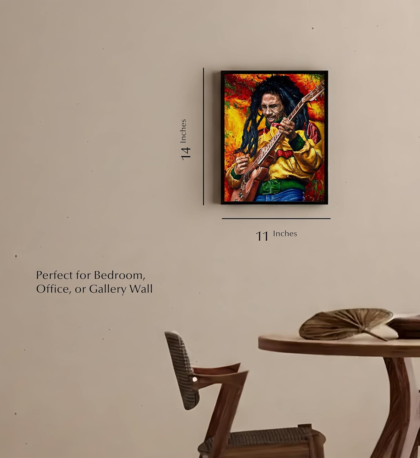 Vibrant Reggae Music Poster for Room, Office, Studio, Man Cave, and Home Decor - Wall Art Poster - Gift for Music Lovers, Fans (Black Framed, 11 x 14 inches)