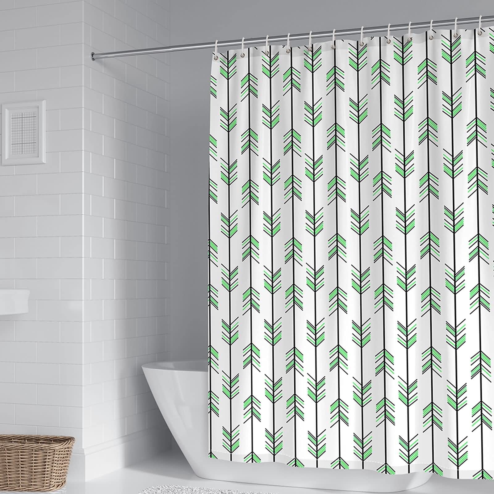 Rideau de douche 180x200cm polyester vert KnSam pour salle de bain