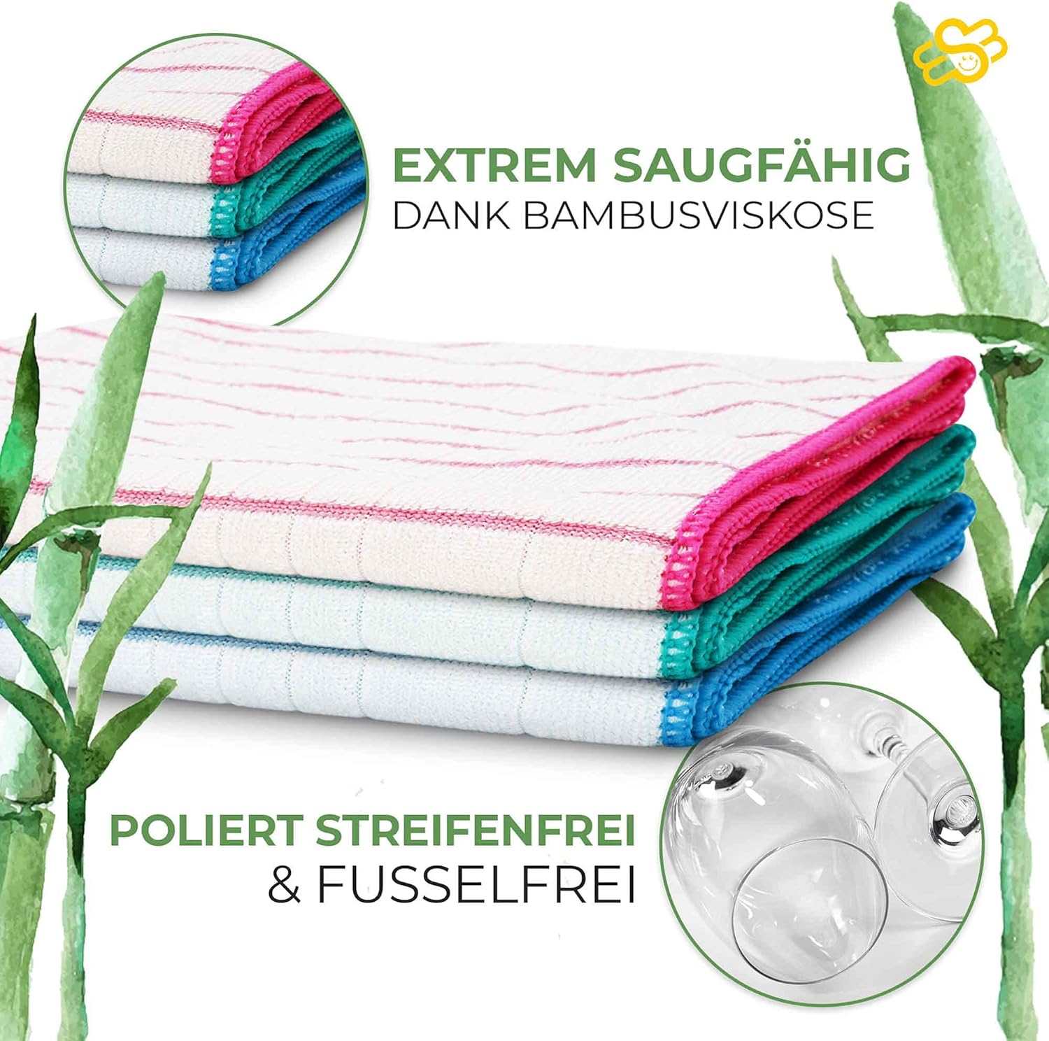 Muxel Bamboo Cloths - Extra Absorbent Cleaning Cloths - Soft Cloths for Polishing Drying & Wiping - Sustainable All-Purpose Cloths (10) - Image 4