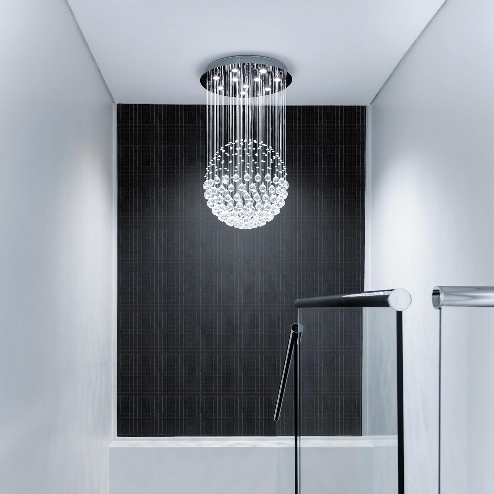 Selbstklebende Fliesen Mosaik Fliesen, Küche Selbstklebend Fliesenaufkleber Metall Mosaik Klebefliesen (6 Matten, Schwarz)