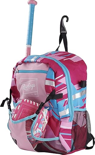 Miniatura 12 de Rawlings  Bolso de Equipo de Mochila REMIX  Béisbol T-Ball y Juvenil  Sóftbol  Rosa