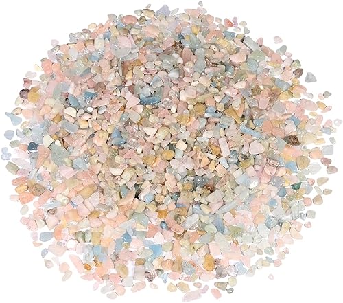 Miniatura 2 de Rockcloud Juego de piedras de cristal triturado Chis de 1 libra, cuarzo irregular para decoración de interiores y exteriores, paquete de 2