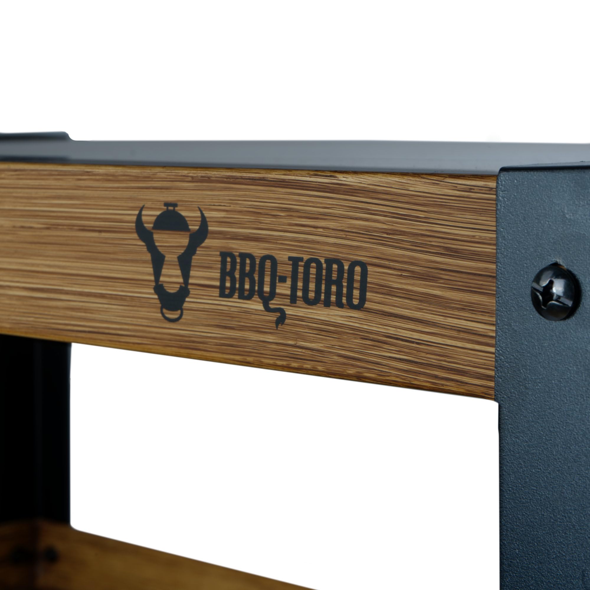 BBQ-Toro Carro de barbacoa 95 x 50 x 90 cm, Mueble con Ruedas | negro con aspecto de madera | mesa de barbacoa con gran superficie de trabajo | mesa auxiliar para barbacoa al aire libre