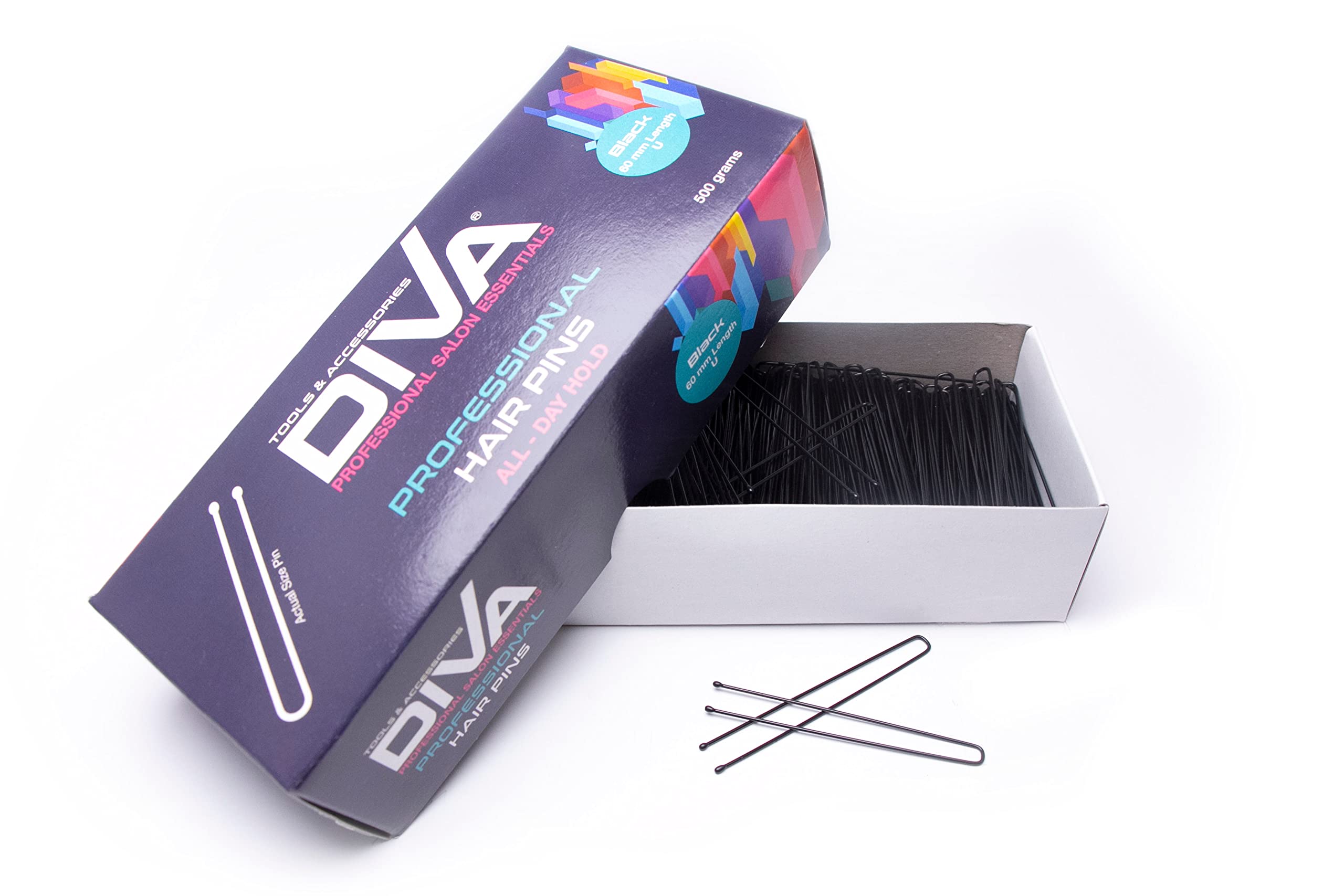DivaProfessional Hair Pins, Durable, Strong Hair Pins For Women and Girls, 60 mm, 500 gm