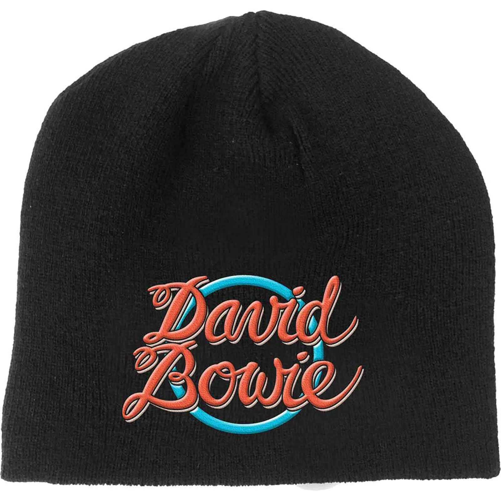 David Bowie Beanie Hat 1978 World Tour Logo Official Black One Size