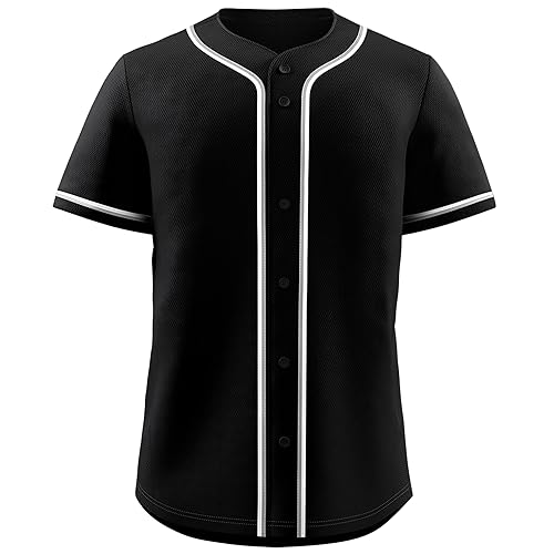 KXK Men Plain Baseball Jersey for Women Adult Blank Personalized