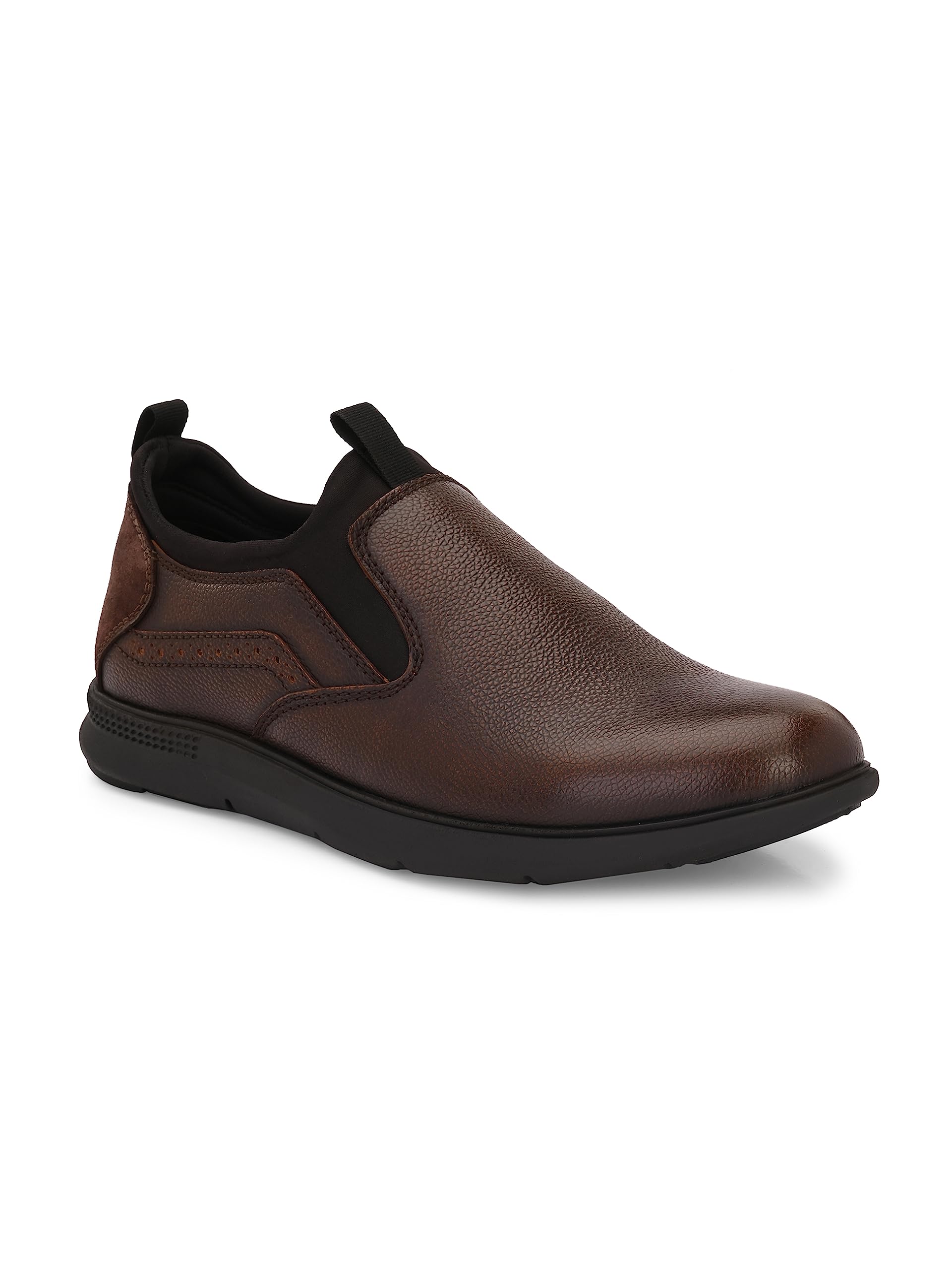 LEFORE Leather Stylish Comfortable Formal Shoes Slip On Casual for Men K5055BLK-6 Black (B0C9TH69TQ) Amazon Price History, Amazon Price Tracker
