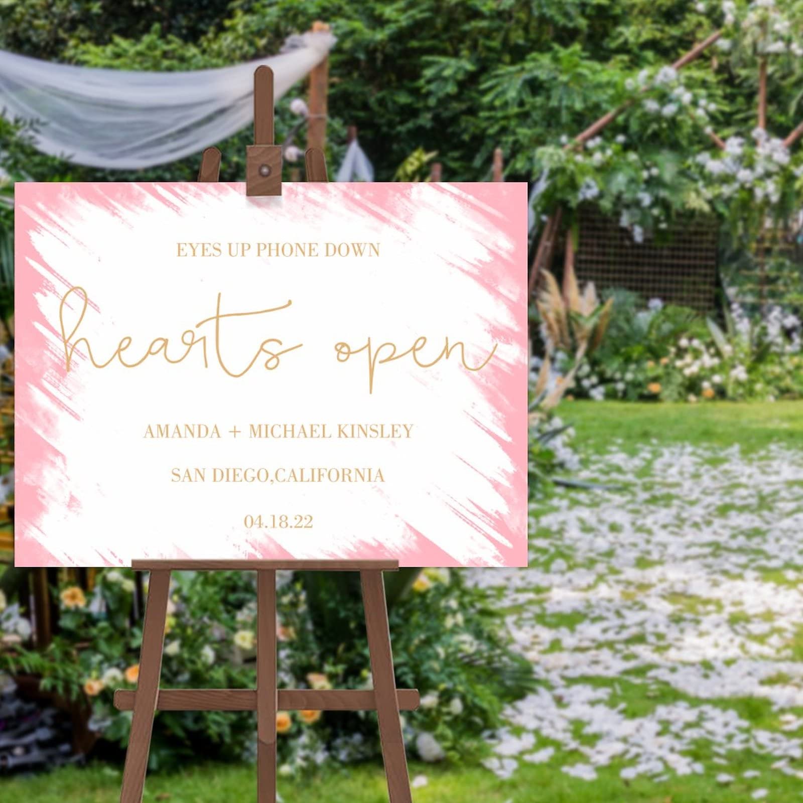 Panneau bienvenue mariage personnalisable 50x75 cm imprimable