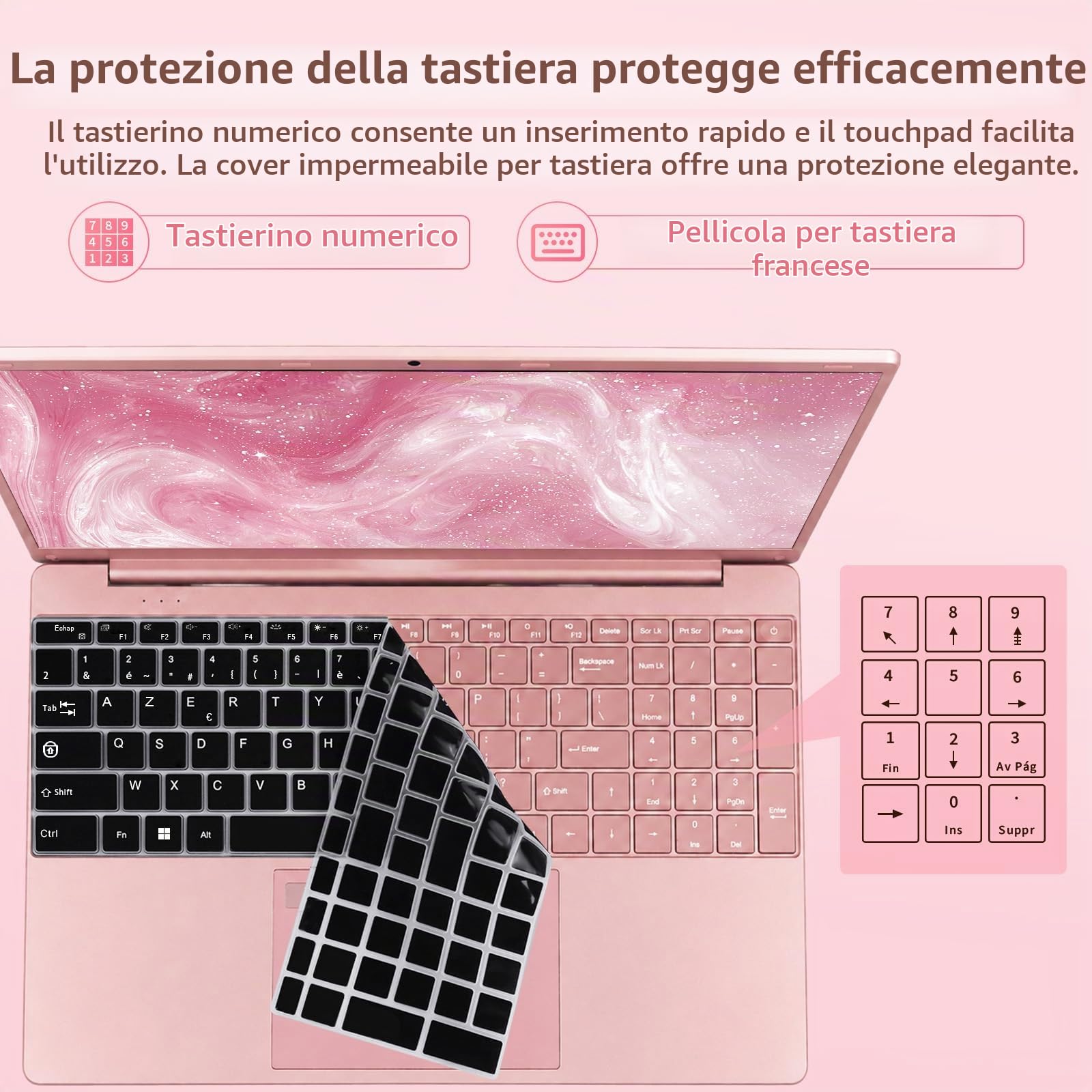 2026 PC Portatile 15,6 Pollici laptop, Notebook Win11 pro,Core i3-6100U Processor, 16GB RAM 256GB SSD, Tastiera Retroilluminata Ultrabook, Impronte Digitale, WiFi, BT5.0 (Oro rosa)