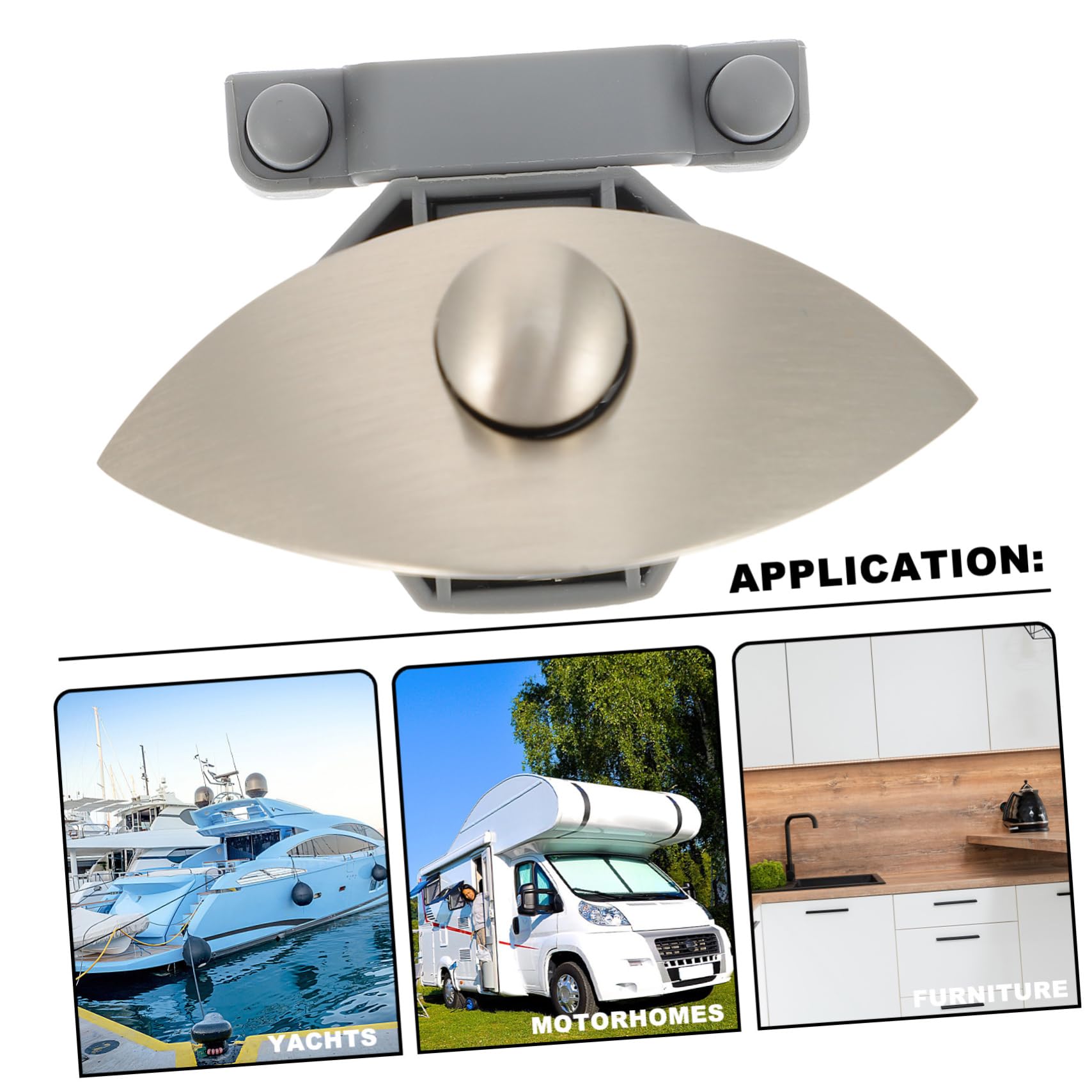 NUOBESTY 4 Sätze Rv Push Lock Praktische Druckknopf Verriegelung für Wohnmobile Möbel und Zinklegierung Installieren Langlebig und Vielseitig Einsetzbar