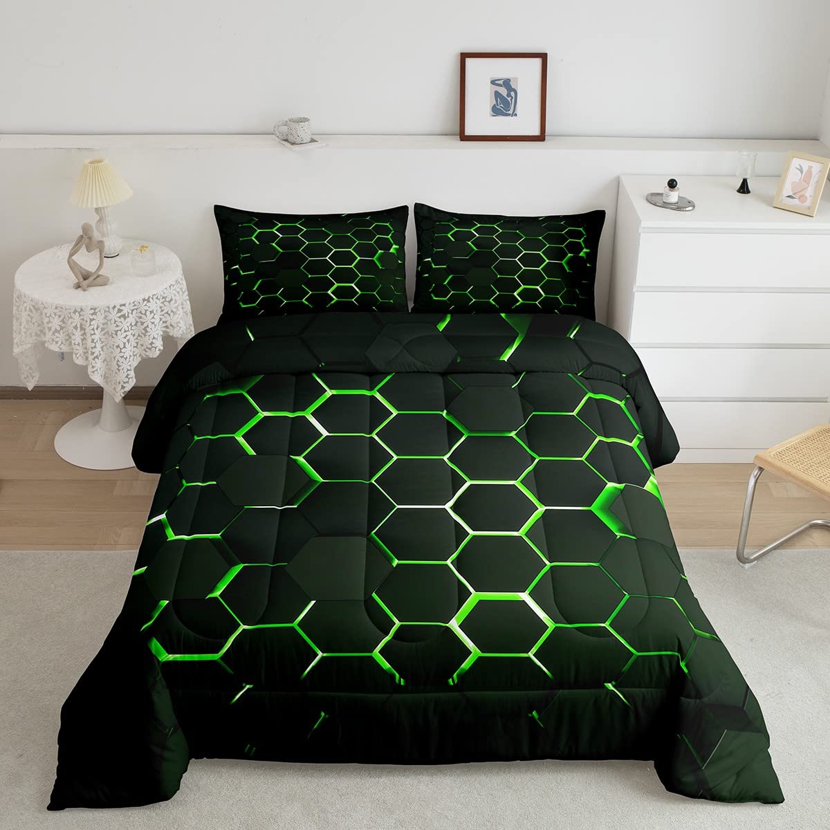 Set Biancheria Letto Feelyou Bambini - Piumone Motivo Geometrico Con Federe