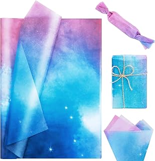 100 Sheets Pink-Blue Gradient Tissue Paper Bulk, Pastel Turquoise Wrapping Tissue Paper Sheets for Christmas Birthday Baby Showers Wedding Thanksgiving Gift Wrapping DIY Crafts Arts, 20 x 14" (Pastel)