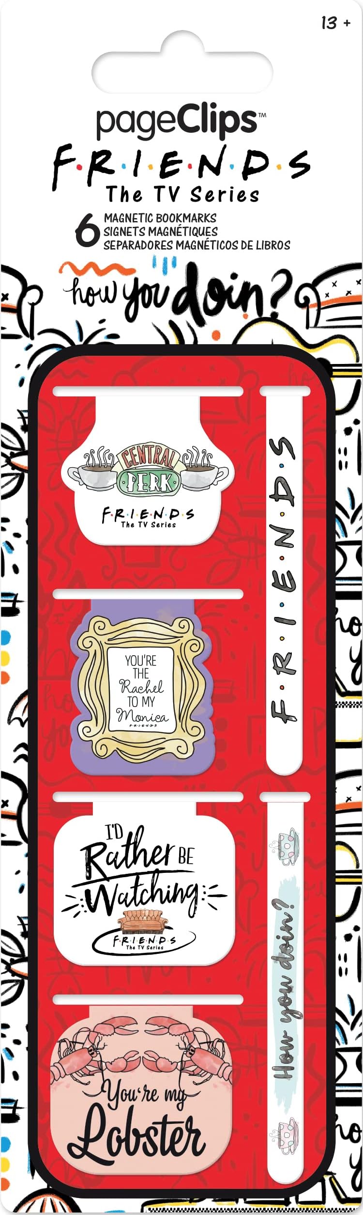 Friends Magnetic Page Clips (6-Pack) Stationery