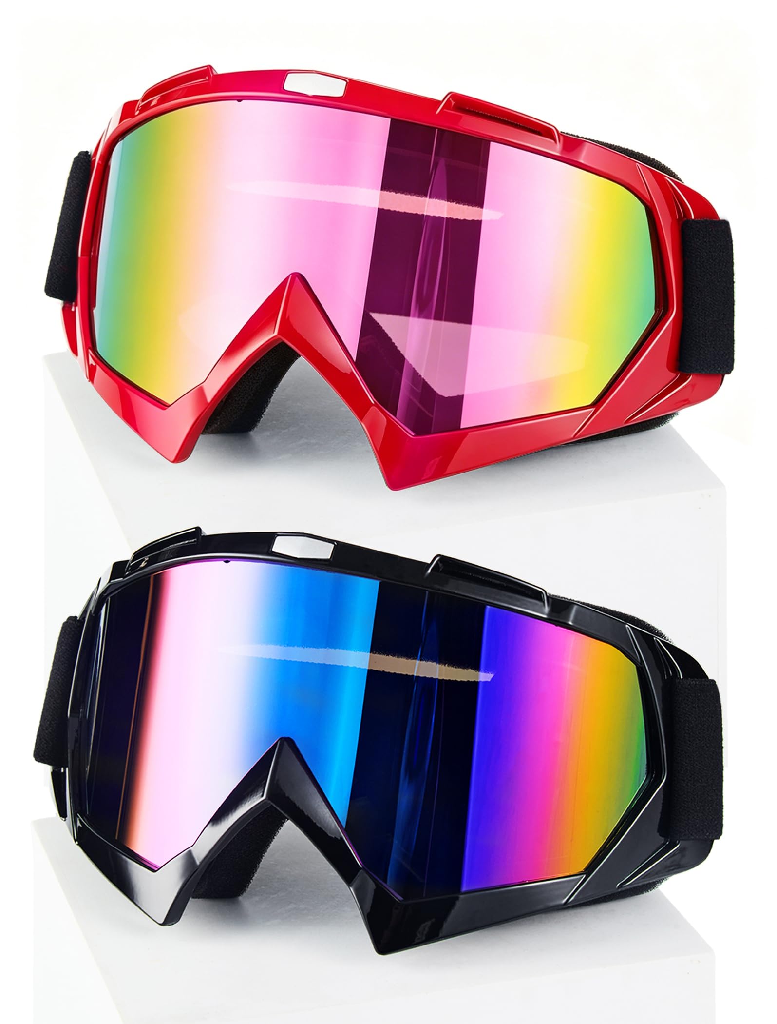 2Pcs Dirt Bike Goggles Motocross Motorcycle ATV MX Riding Goggles