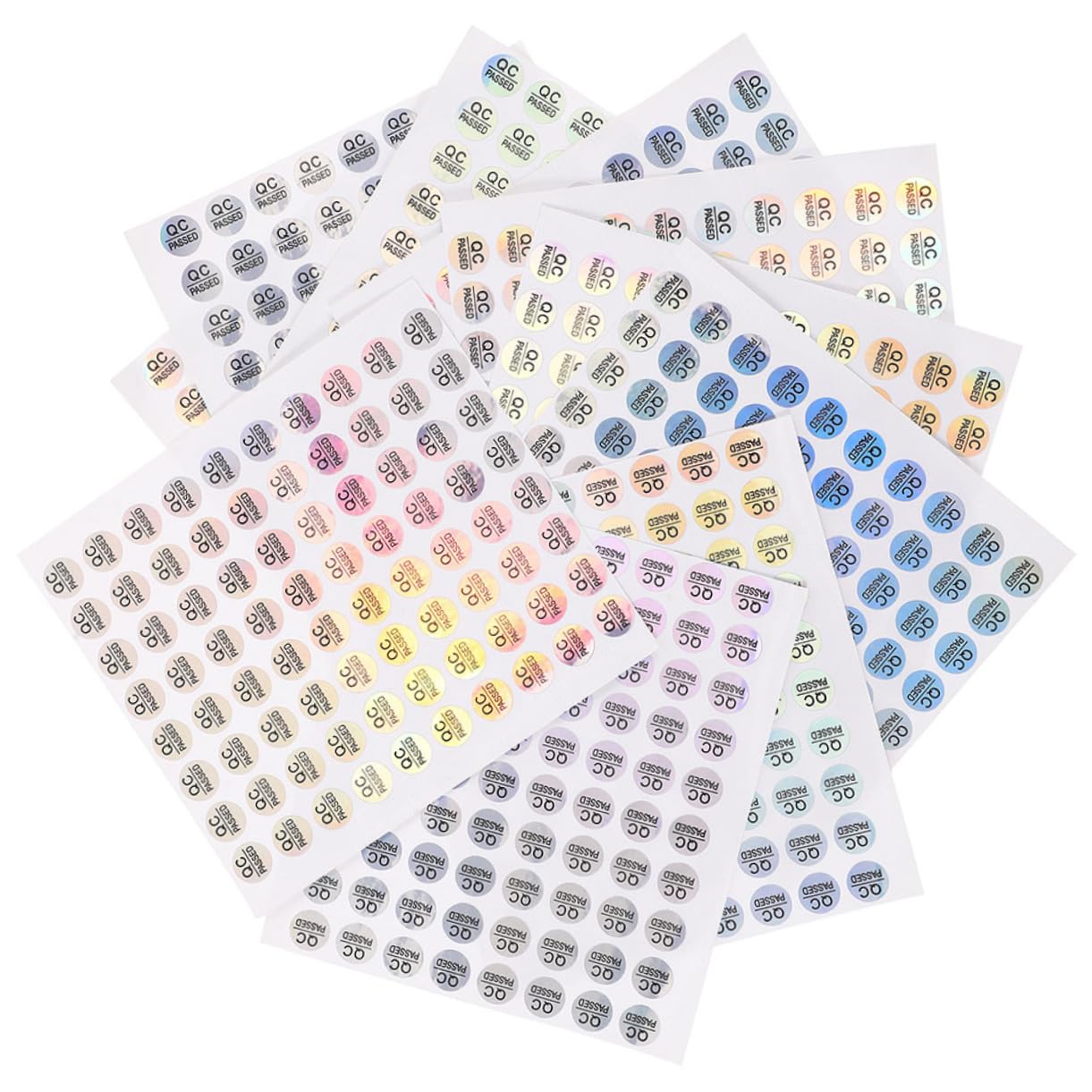 HOMSFOU 5 set Etichette Controllo Etichette Per Test Etichette Autoadesive Etichette Autoadesive Adesivi Con Adesivi Per Marcatura 2400 pezzi*5