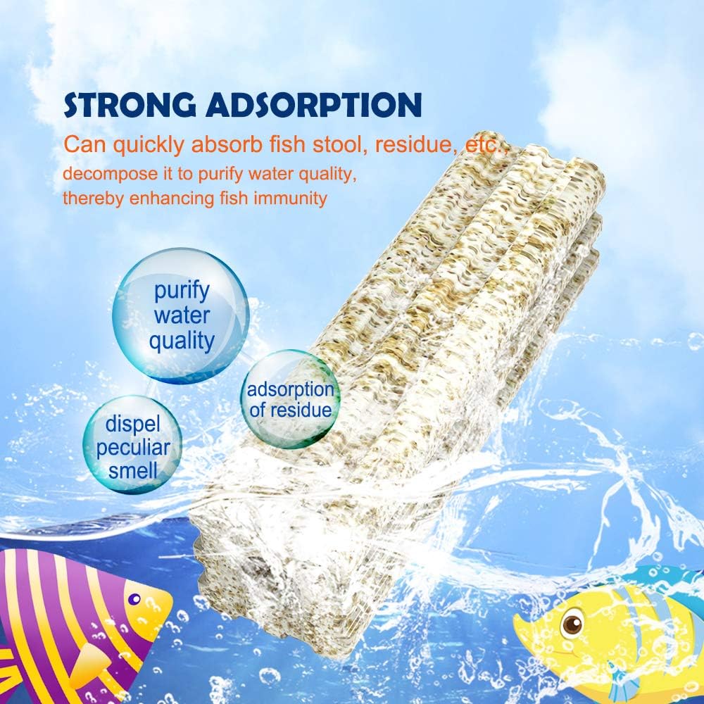 NEZO 6-inch Long Large Aquarium Fish Tank Filter Media 100pcs High Density Gray Bio Ceramic Blocks for Aquarium Fresh Water Fish Tank, Sea Water Marine Fish Tank, Sump Tank, Koi Pond and Else