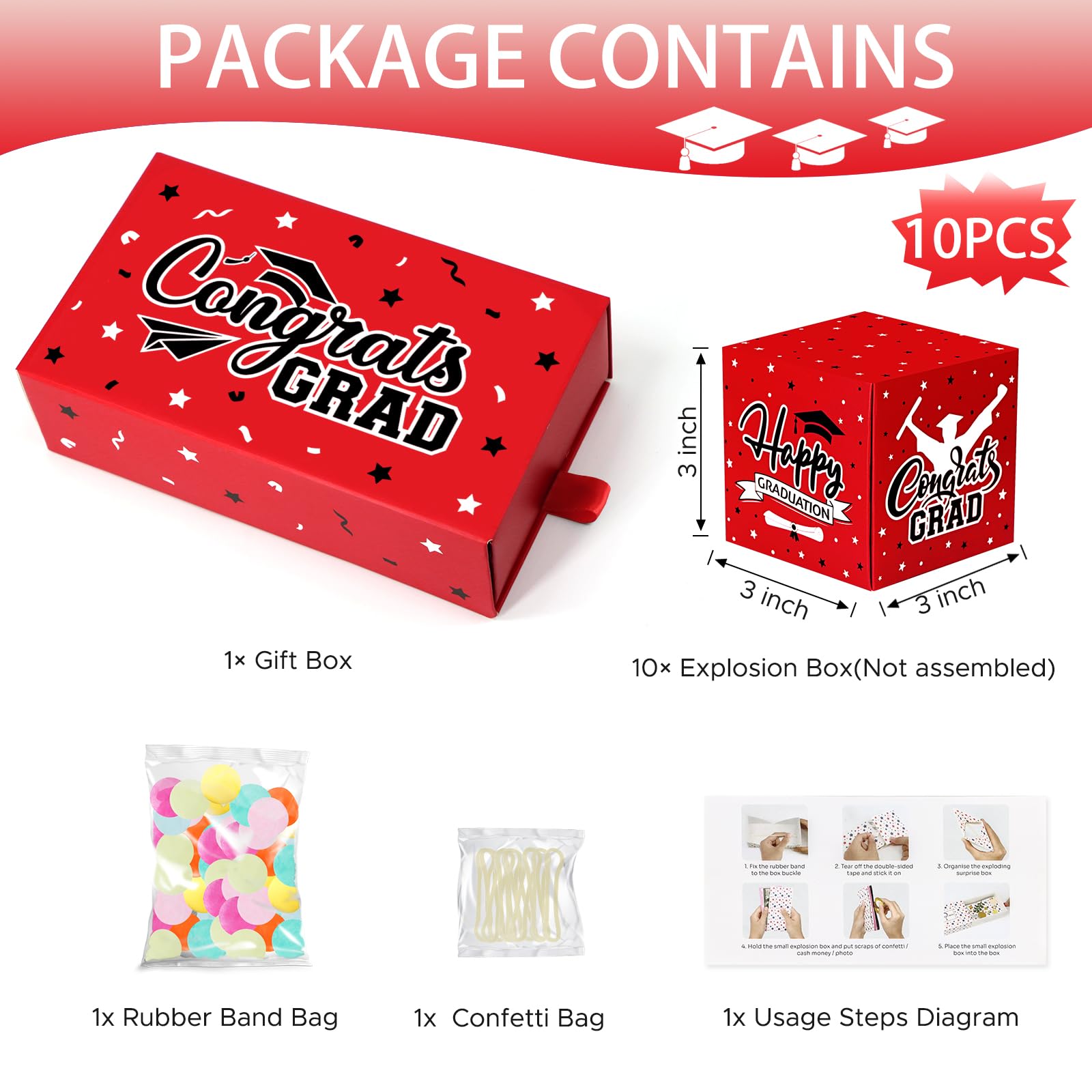 Snapklik.com : WenmthG 2026 Graduation Surprise Gift Box Explosion For ...
