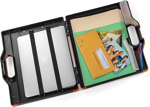 Miniatura 19 de Caja de almacenamiento tipo portapapeles para cargar todo, tamaño carta/oficio de Officemate OIC, Negro y gris