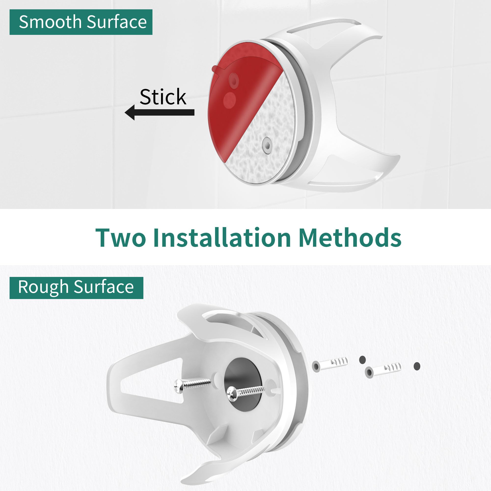HomeMount Supporto da Parete compatibile con HomePod mini, Supporto Altoparlante con 2 Metodi di Montaggio, Gestione Cavi Integrata, Staffa Salvaspazio per Cucina, Camera da Letto, Ufficio (1-Bianco)