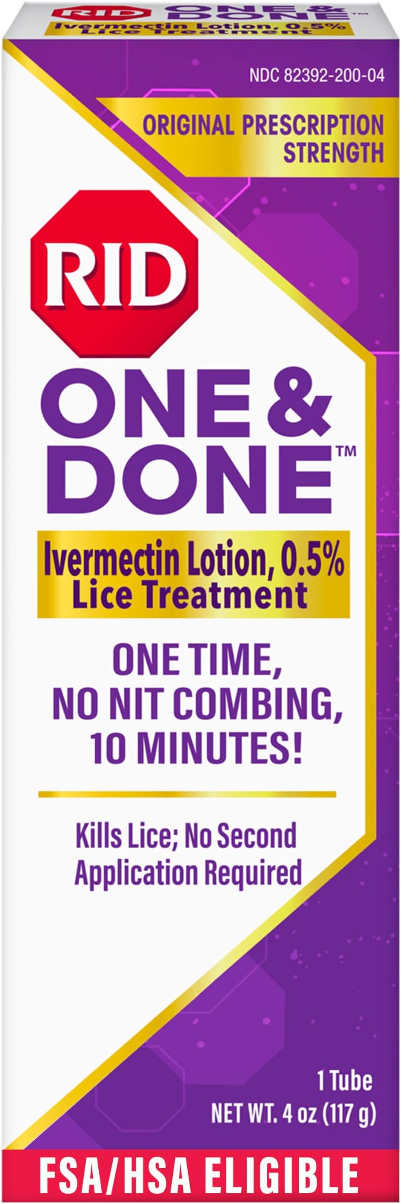 RID One & Done Ivermectin Lice Treatment, Prescription Strength, No Combing