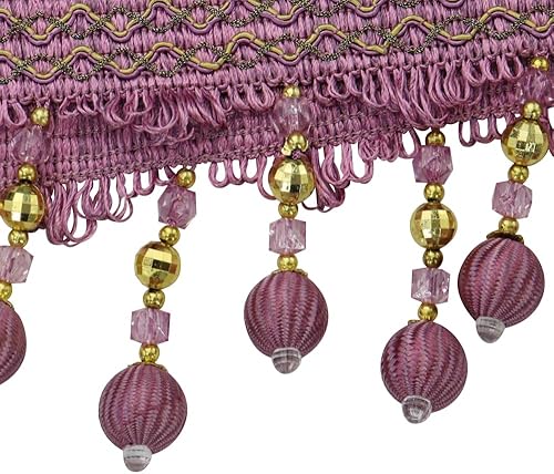 Miniatura 5 de Cinta decorativa de 3 yardas con flecos y borlas, borlas, para cubierta de piano, cinta decorativa para cortina (gris)