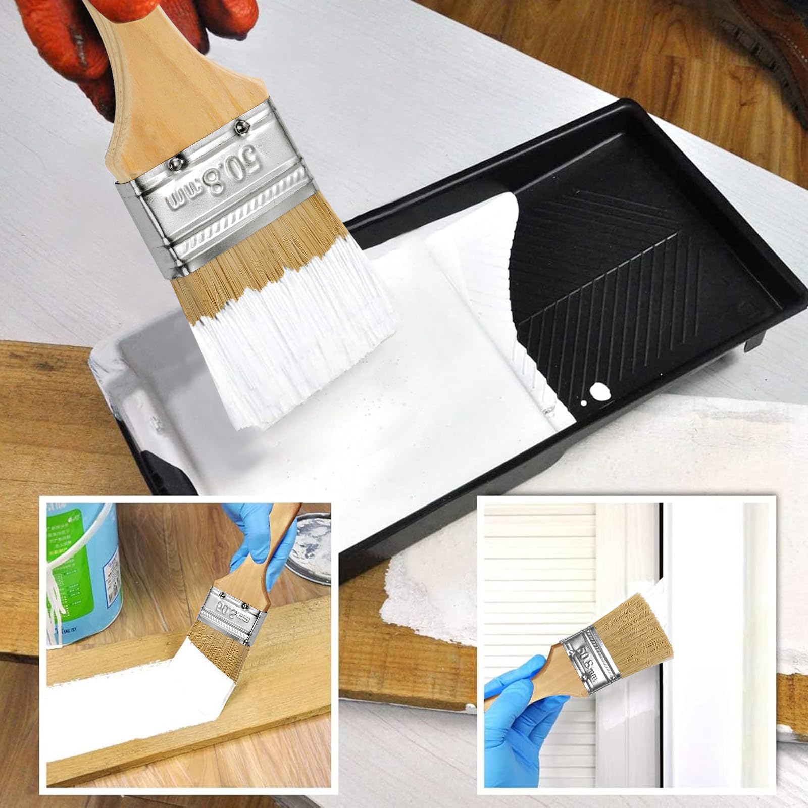 Pébéo 951140 1 Pochette De 6 Pinceaux Plat Polyamide Doré