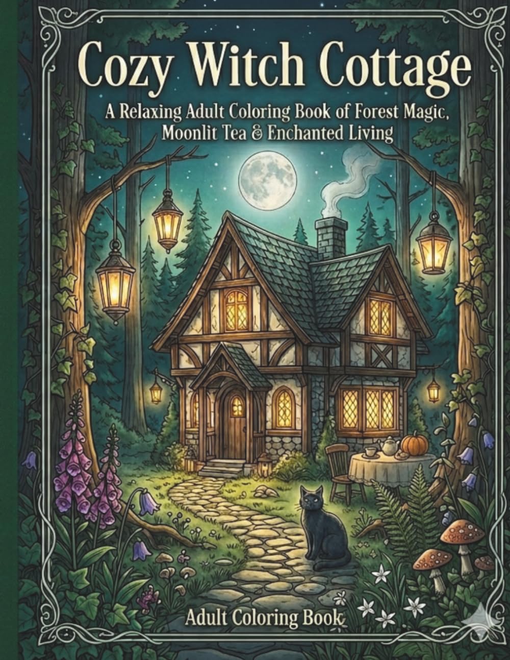 Cozy Witch Cottage: A Relaxing Coloring Book of Forest Magic, Moon Tea & Cozy Witch Life