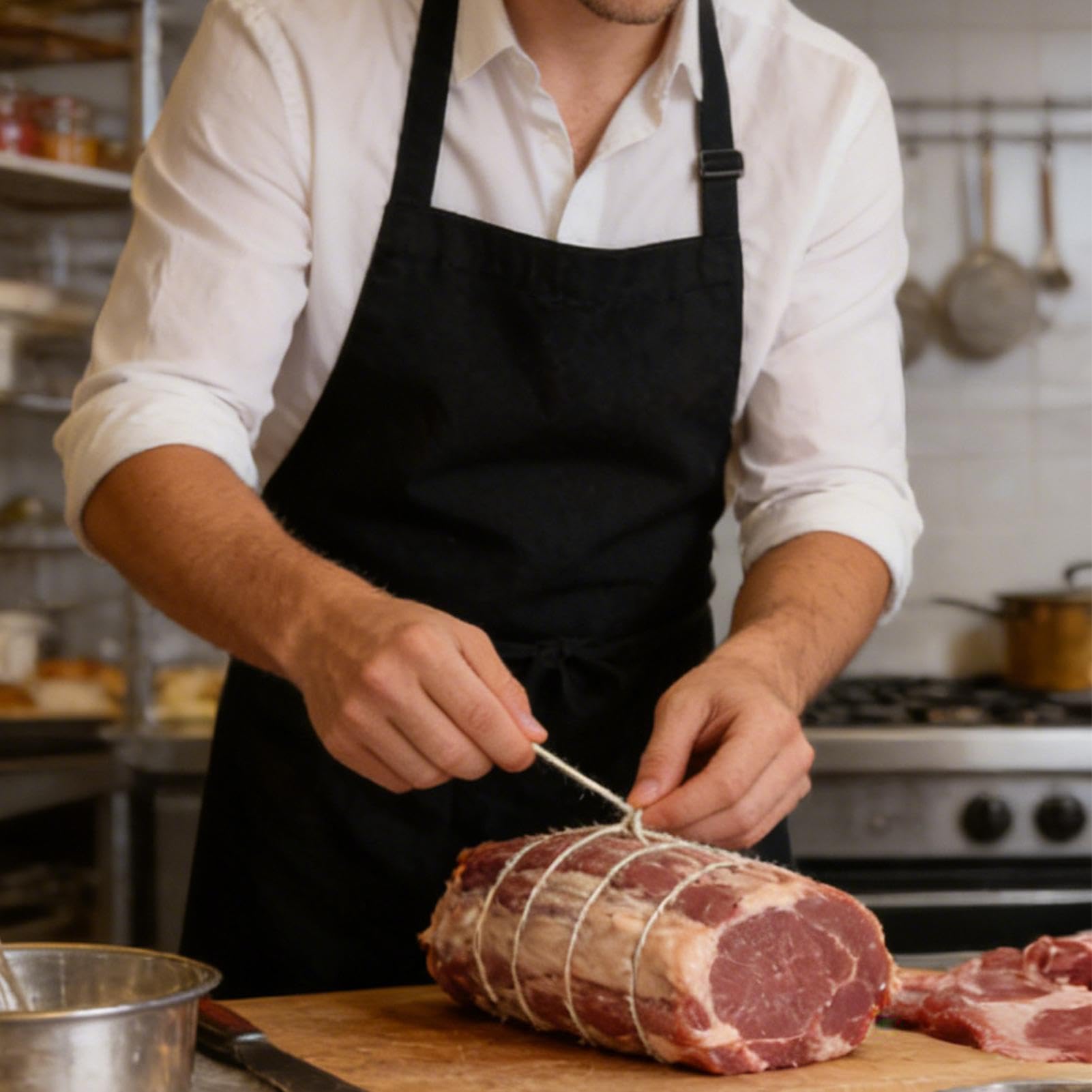 Generico Spago da Cucina – Filo di Cotone Resistente da 85 M | Spago da Macellaio in Cotone – Spagu da Forno Sicuro per Alimenti per Carne, Arrostire Tacchini, Avvolgere, Giardinaggio E Artigianato