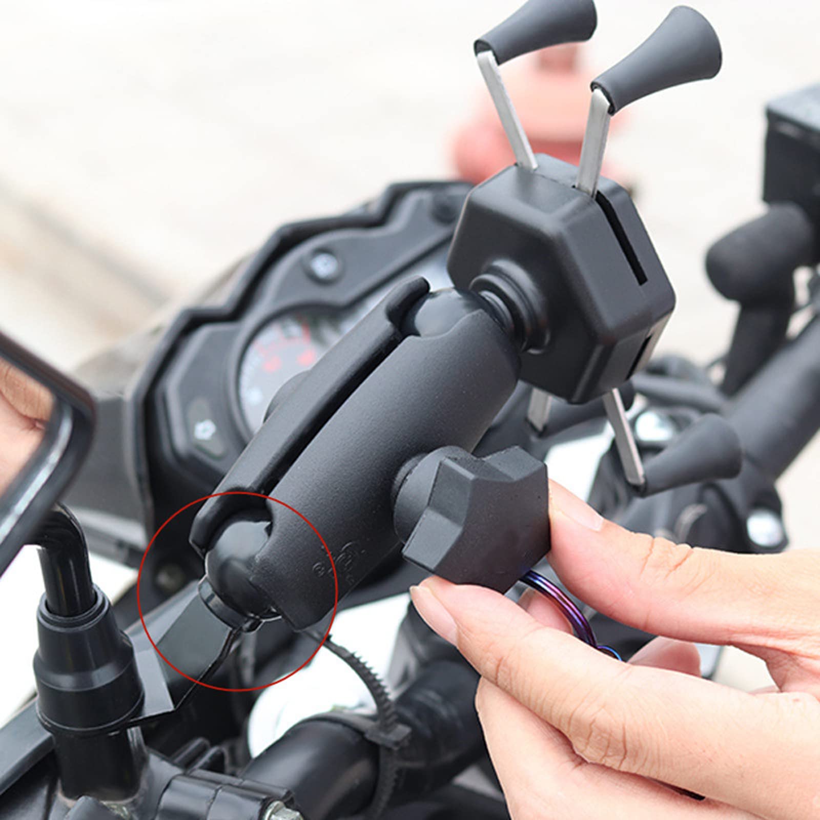 25mm Ball for Head Adapter Motorcycle Angled Base Work for Camera Smartphone Mount Base Motorcycle Accessories Ball Head Adapter