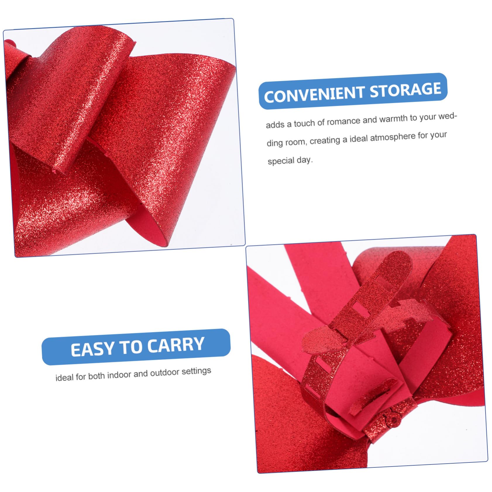 Set Di 12 Ganci Per Tenda Doccia Con Fiocco Rosso - In Lega Metallica Antiruggine, Per Bagno, Cameretta E Arredamento Coquette - 4