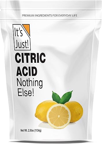 It's Just - Ácido cítrico (de calidad alimentaria) sin OMG, haz tus propias bombas de baño, bebidas ácidas, limpieza del hogar