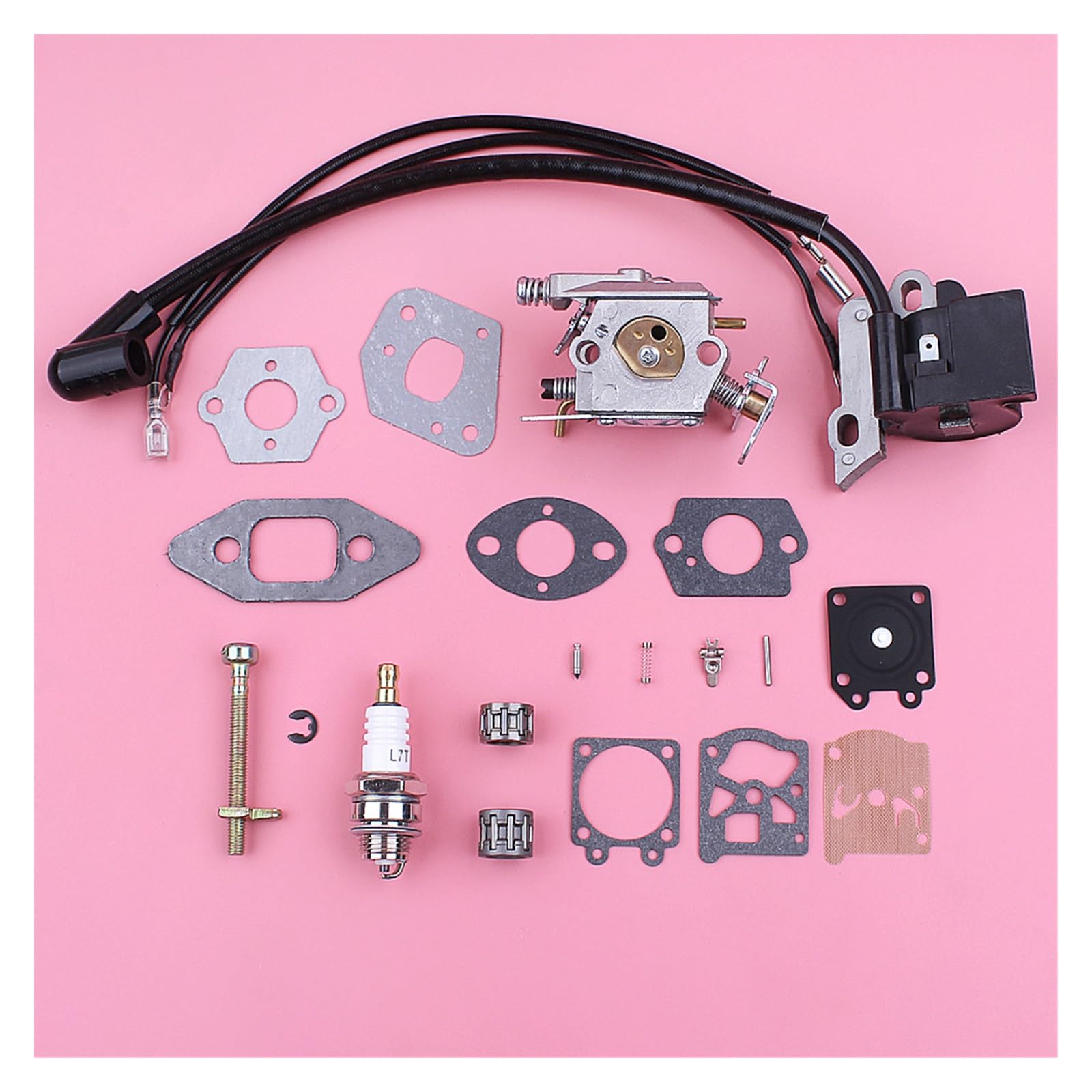 Bobina di accensione Carburatore for Partner 350 351 370 Tendicatena Tendicatena Carb Guarnizione Kit di Riparazione Motosega di Ricambio Parte di Ricambio