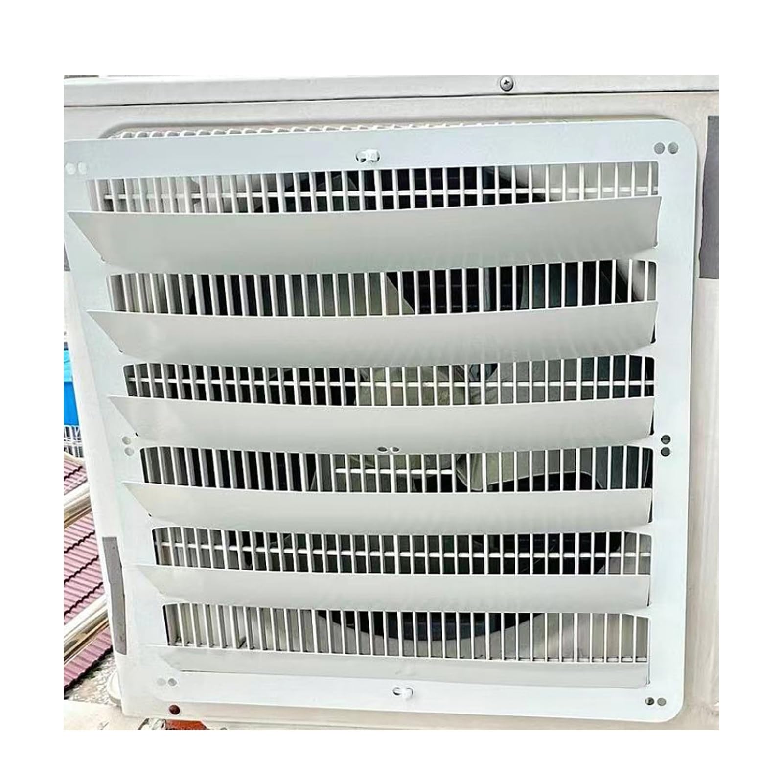 ITOSUI Outdoor Air Conditioner Deflector Cover,Outlet Anti-Direct Blow Windshield,Air Conditioner Protective Grille,Universal Heat Pump/Condenser Protective Cover(48cm/18.9in)