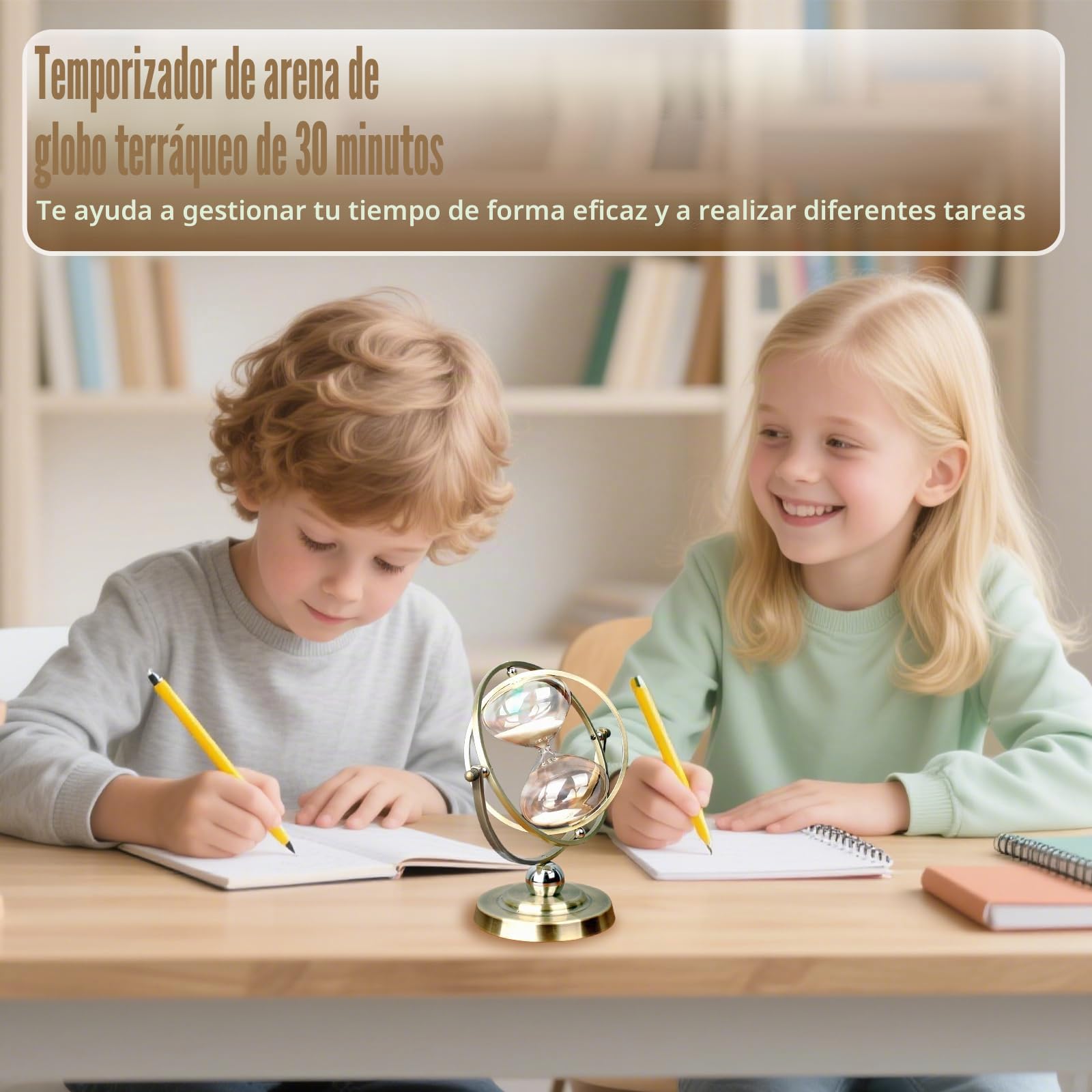 Temporizador de arena de reloj de arena de 30 minutos, temporizador clásico de vidrio de arena para cocina, estudio, decoración del hogar y la oficina