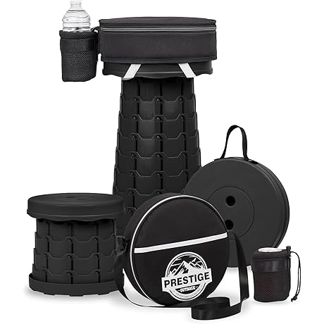 Ultralight Portable Telescoping Stool With Cushion For Outdoor
