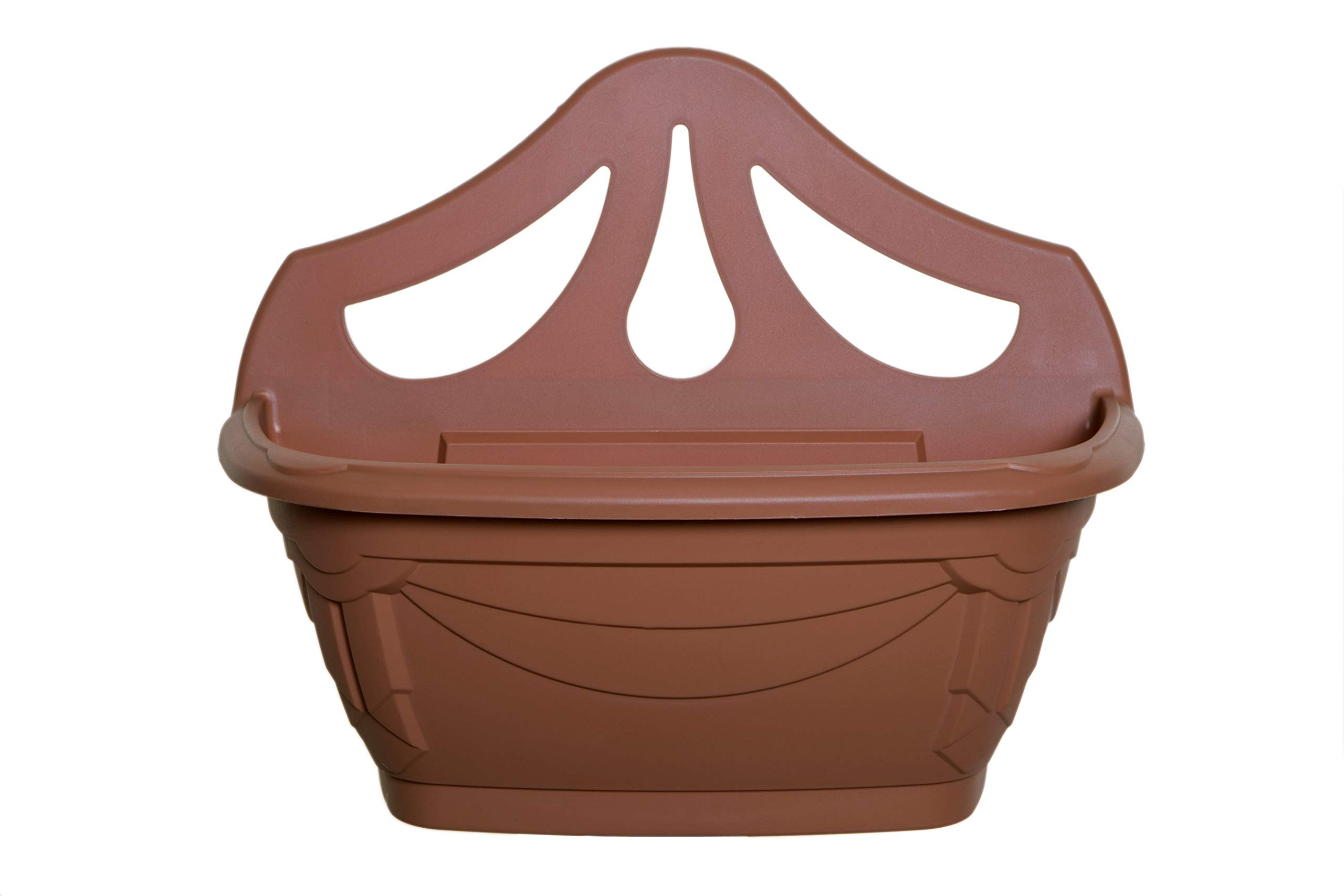 HOMION 42cm Venetian Wall Planter Hanging Basket Flower planter Plastic (Terracotta, 1)