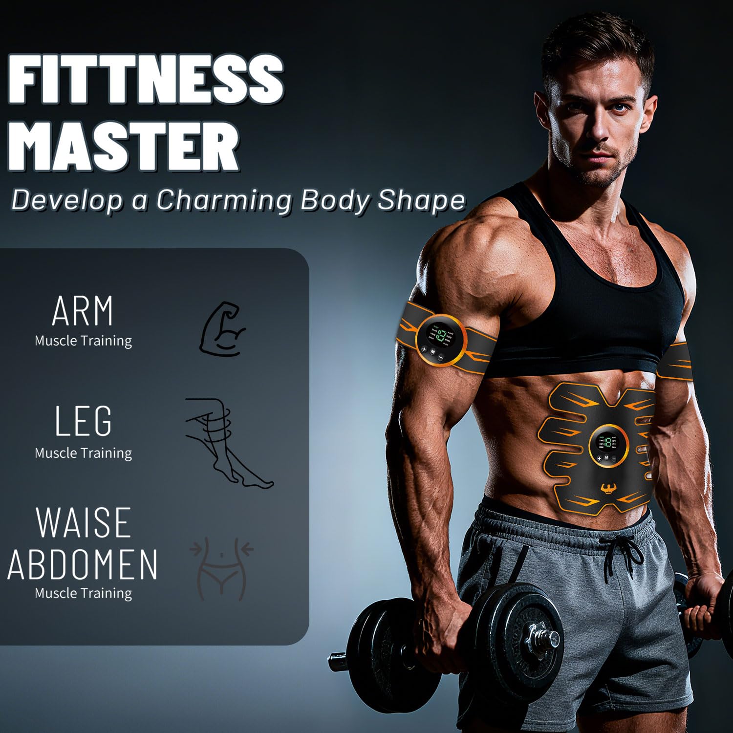 Outdoor und Indoor Wasserfest EMS Trainingsgerät LCD Bildschirm muskelstimulator,EMS Bauchmuskeltrainer