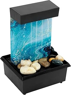 10 Patio Water Fountain Ideas for Relaxing Ambience 39 Tabletop Fountain with Light - Battery/USB Operated Mini Indoor Water Fe...